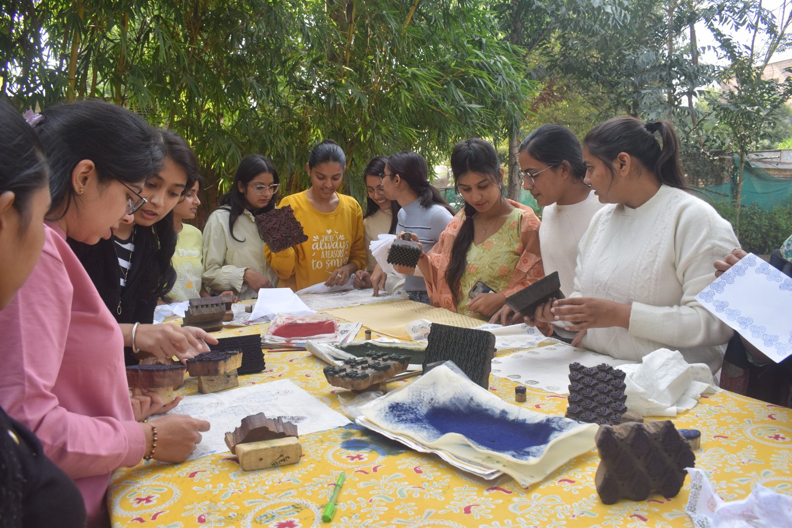 Imprints of Creativity: Exploring Block Printing at Campus